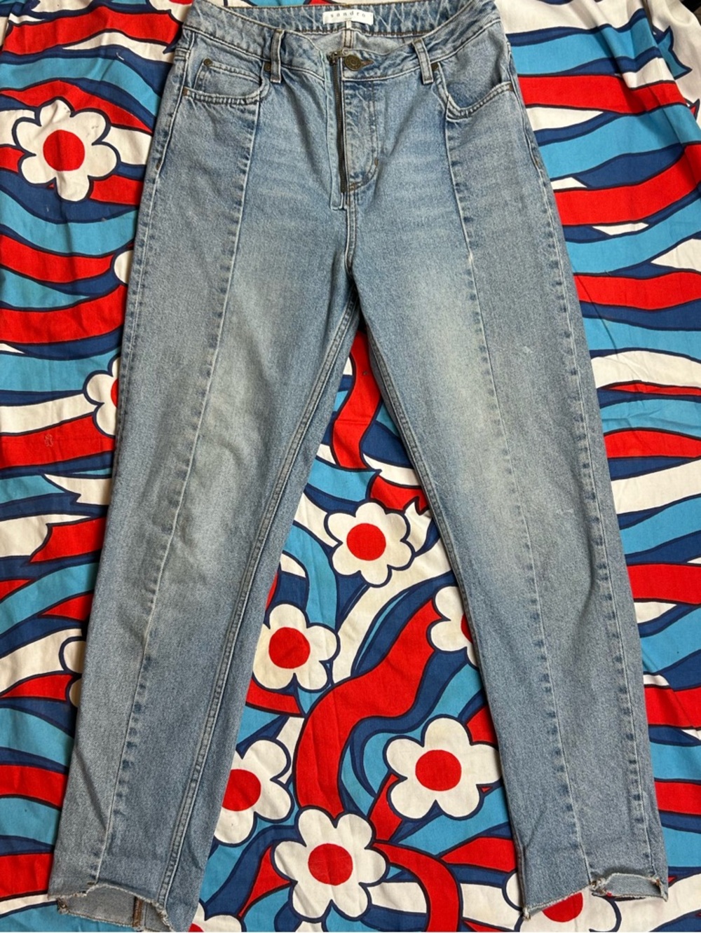 Sandro Light Blue High-Rise Tapered Jeans Euro 40 (US 7/8)